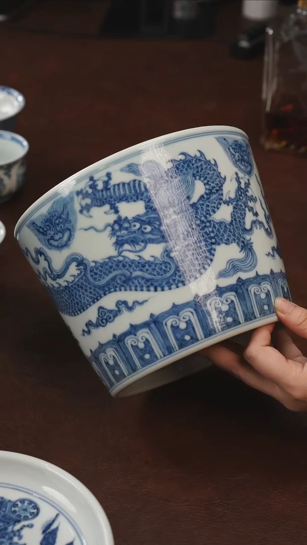 景德镇瓷器，青花瓷手绘茶具~