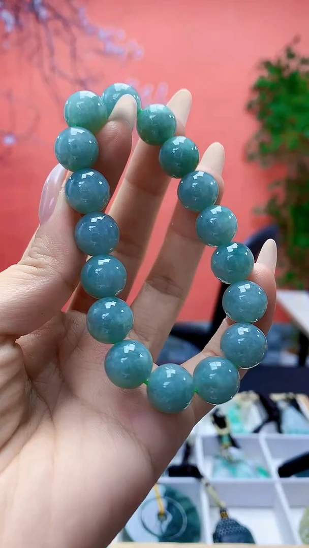 未镶嵌定制翡翠4898ty-毛货手串48