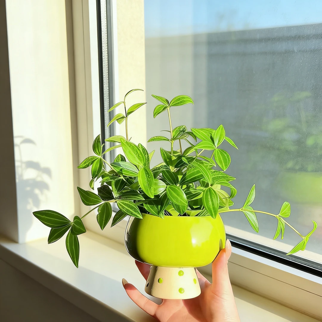 垂藤钻石翡翠吊兰室内桌面绿植四季常青绿宝石耐阴瓷盆垂吊植物