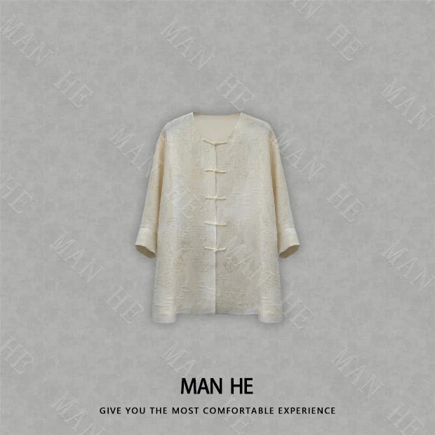 『金缕桑蚕丝国风外套』满赫出品-25106