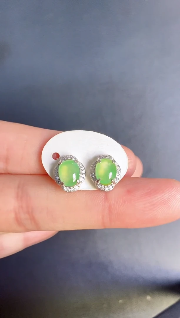 银S925镶嵌戒指翡翠天然