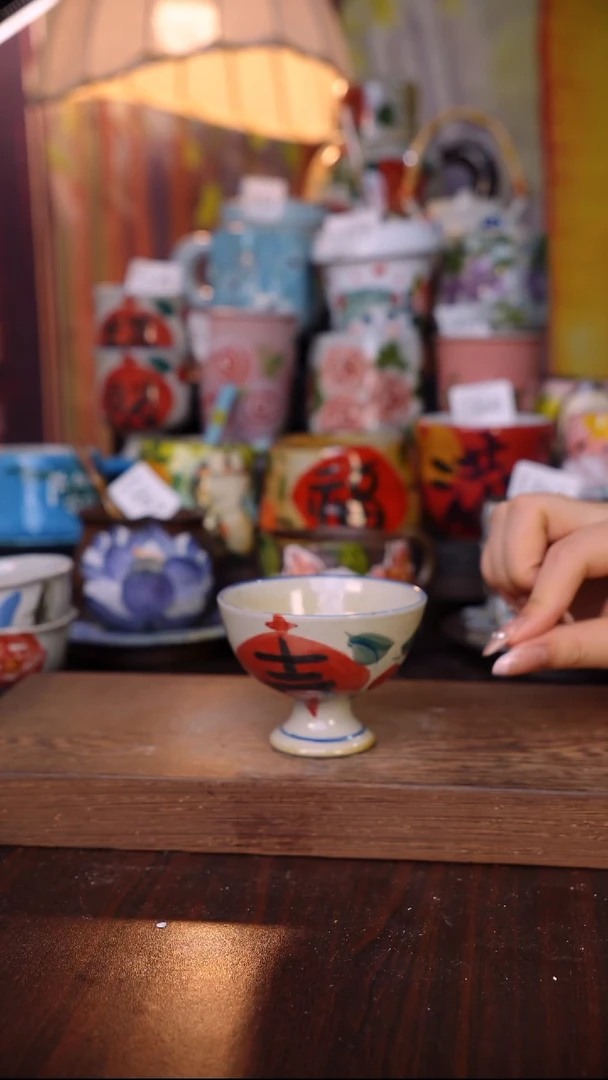 杯子陶泥垚手作 景德镇手工手绘陶瓷器物