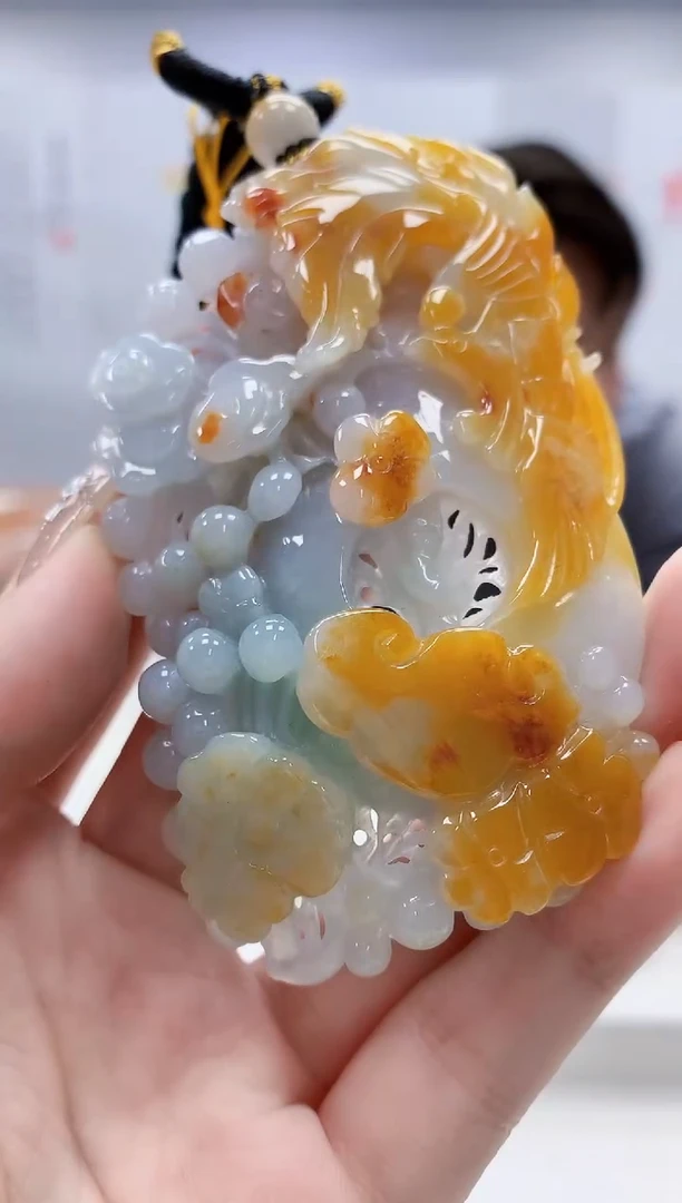 未镶嵌定制翡翠5060jw-毛货挂件65