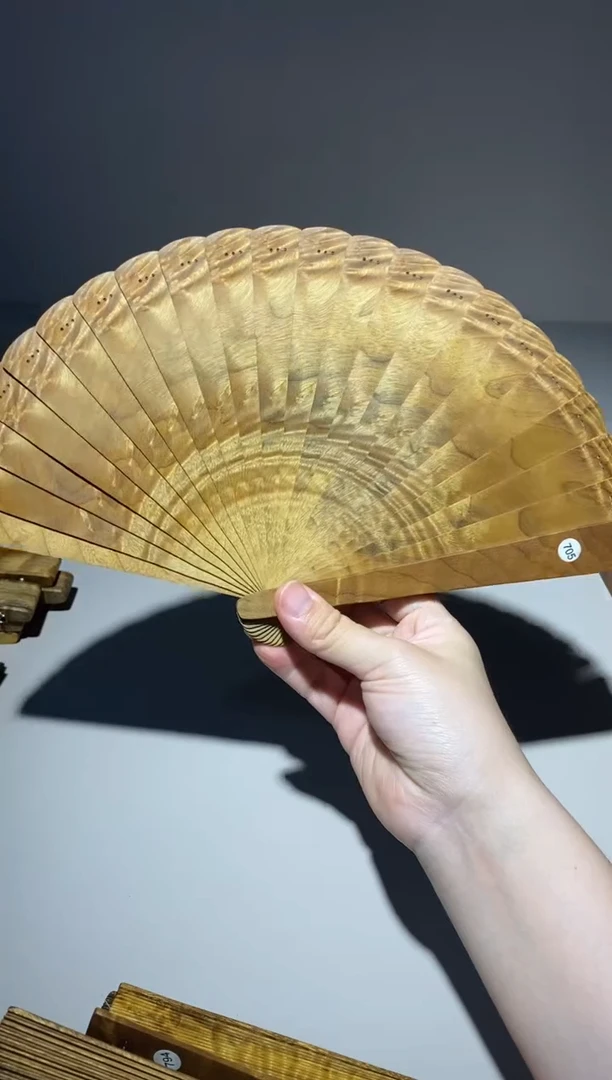 金丝楠18cm金丝楠木小叶桢楠扇705