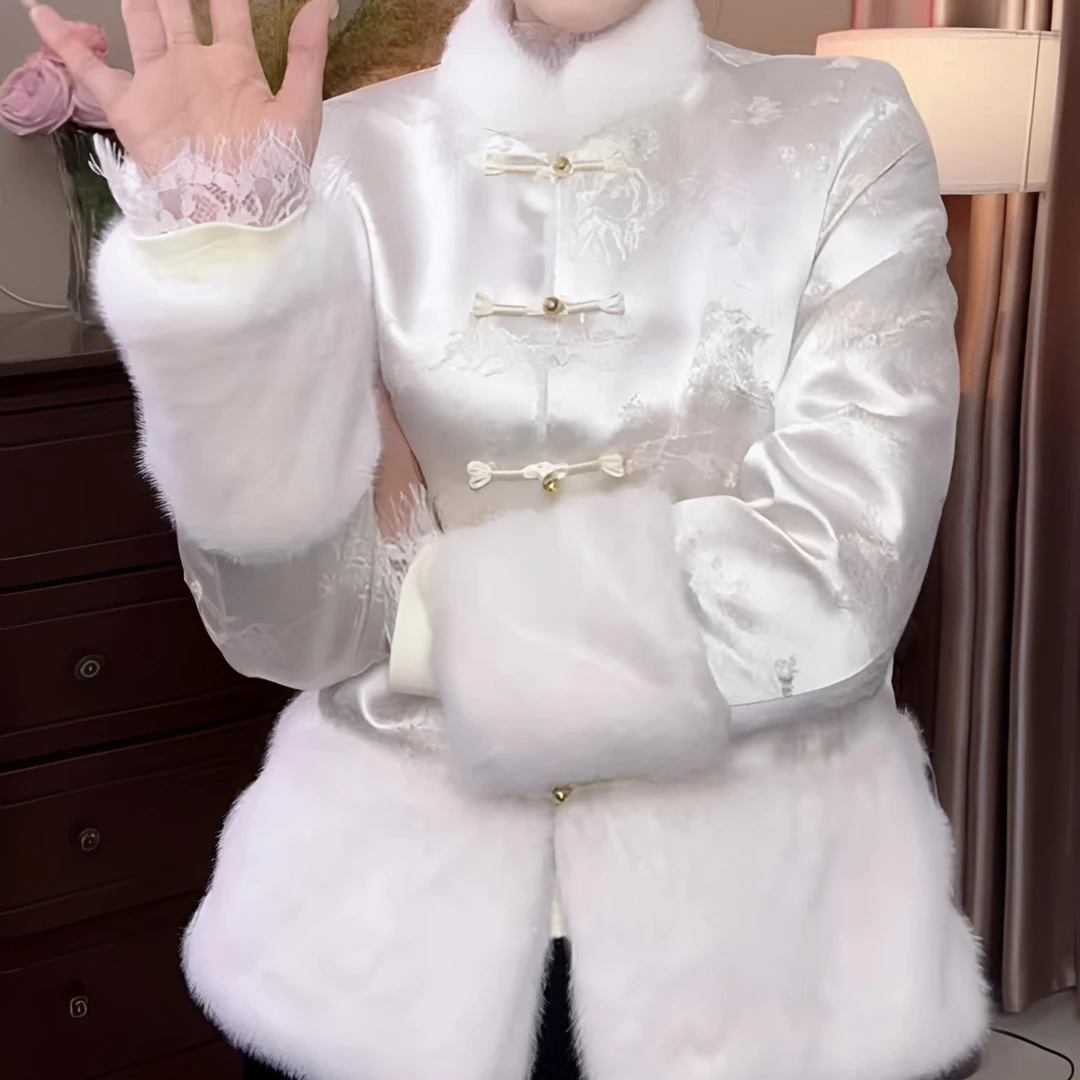 新中式双面双穿冬季加厚国风拼接外套女百搭上衣2024D9986薯条