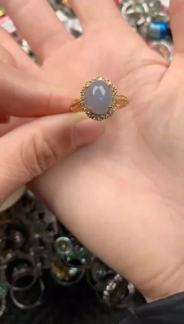 银S925镶嵌戒指翡翠2         1