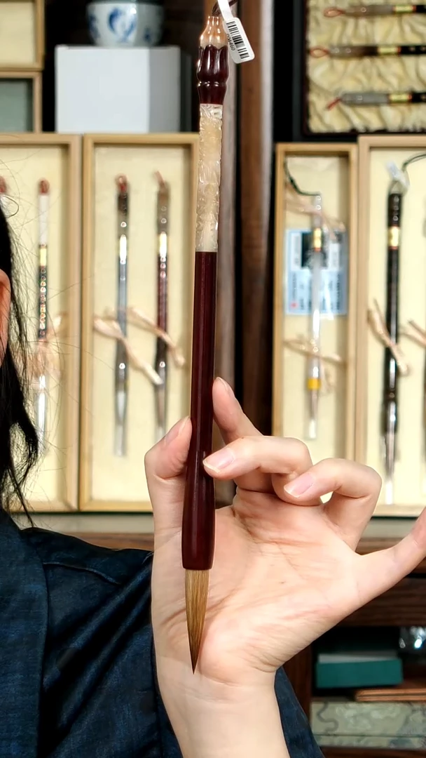 10号张小凤科檀牛角雕龙狼毫1.0*4.7