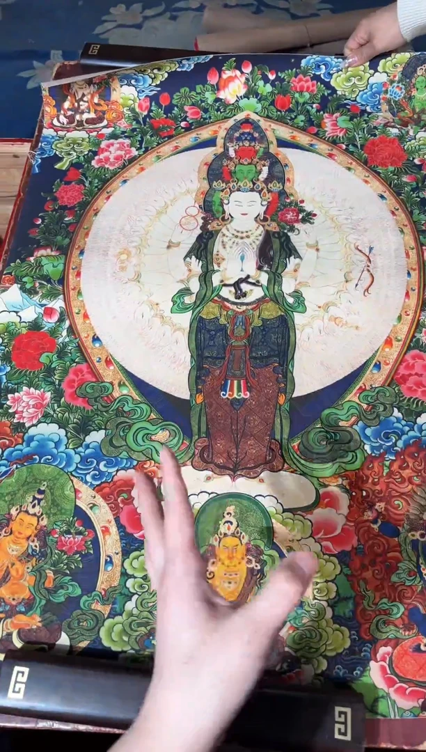 卷轴画龙妹唐卡直播tk16