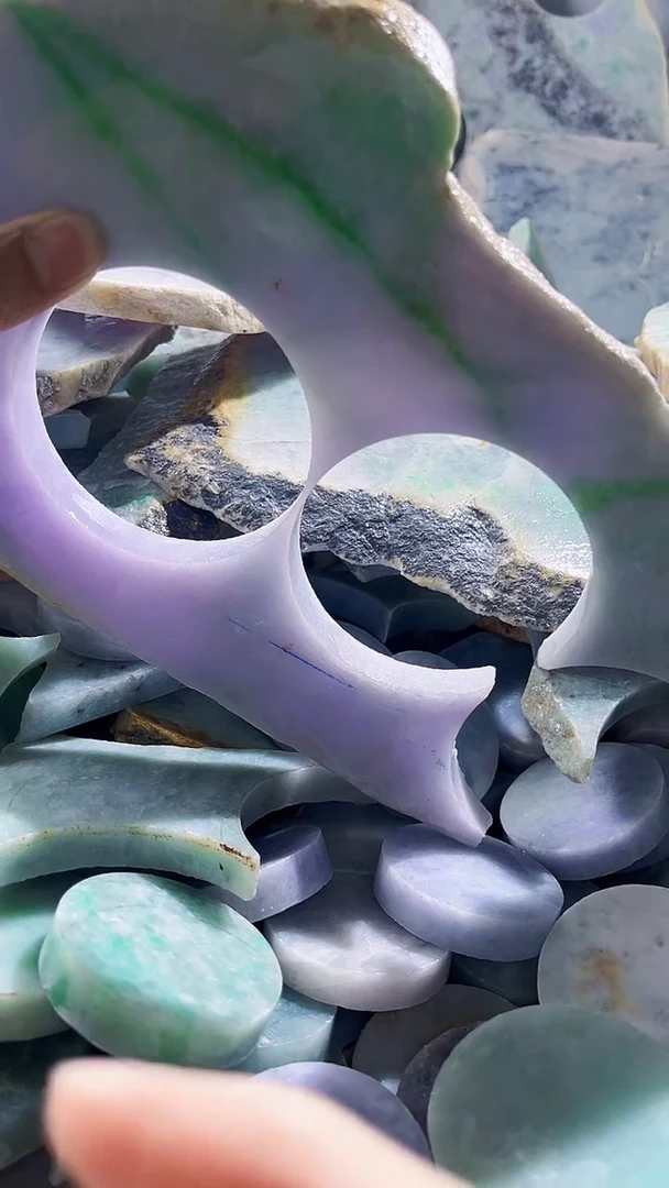 翡翠裸石缅甸翡翠A货陈6767