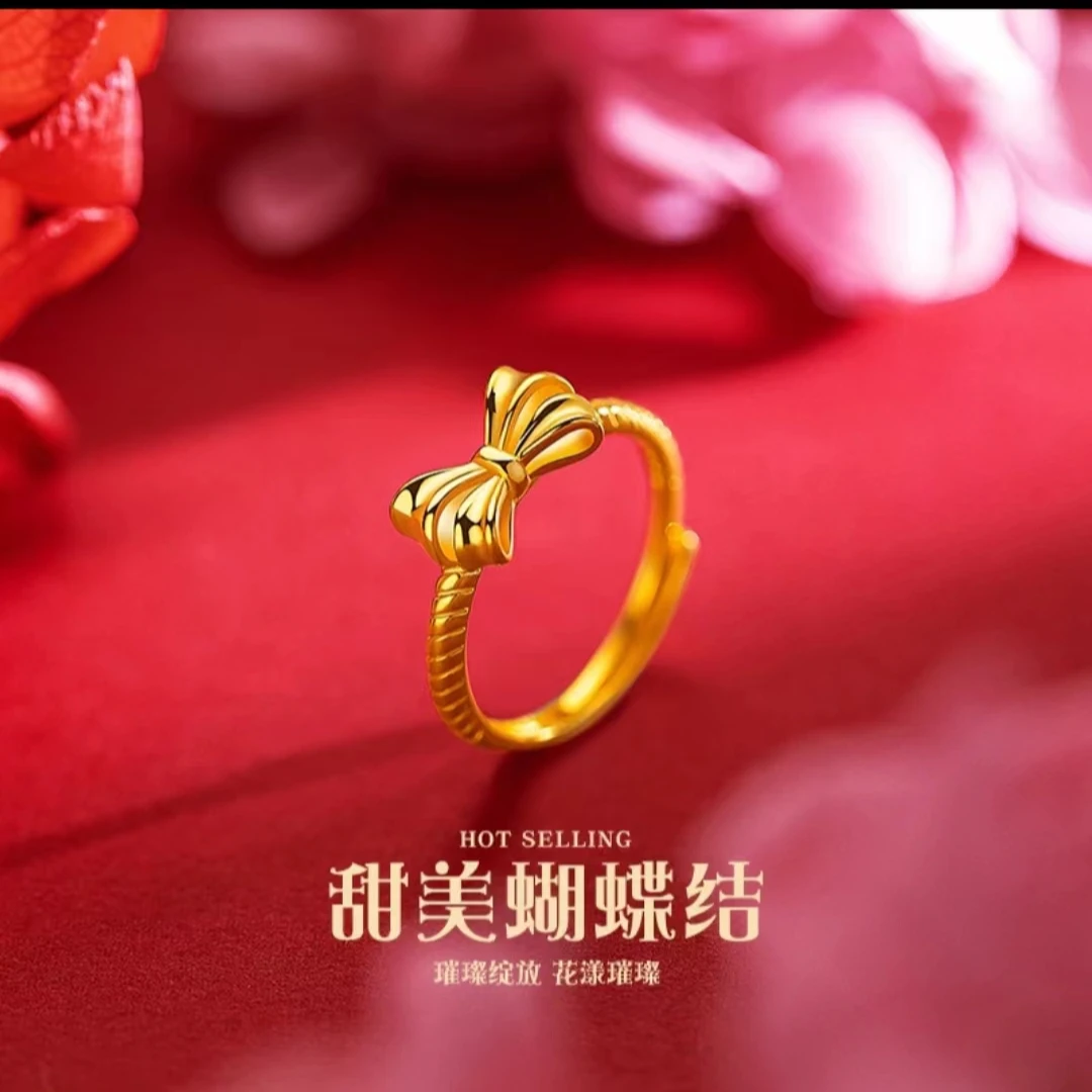 合金戒指 2025爆款【蝴蝶结戒指】女士时尚气质潮流精致精美款
