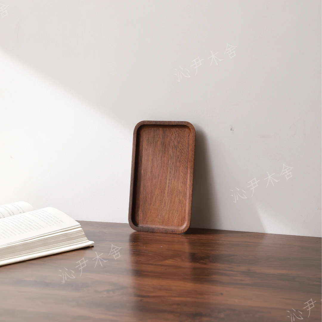 整木小号托盘家用实木托盘果盘实木瓜子盘早餐盘糕点盘20*12*2