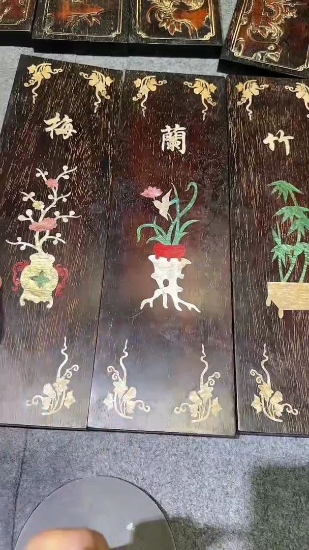 香榧木紫檀拆件雕刻板以直播间实物为准微瑕老物件