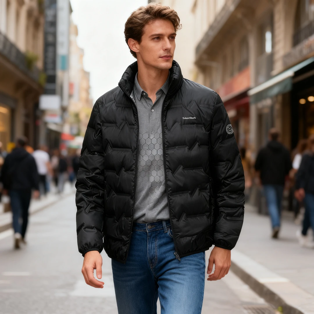 TolureShark/特罗鲨鱼男士羽绒服冬季立领轻薄款大码保暖休闲外套