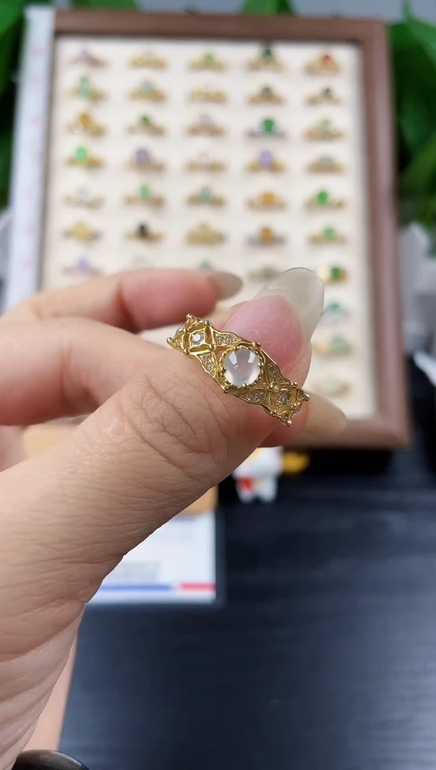 银S925镶嵌戒指翡翠12