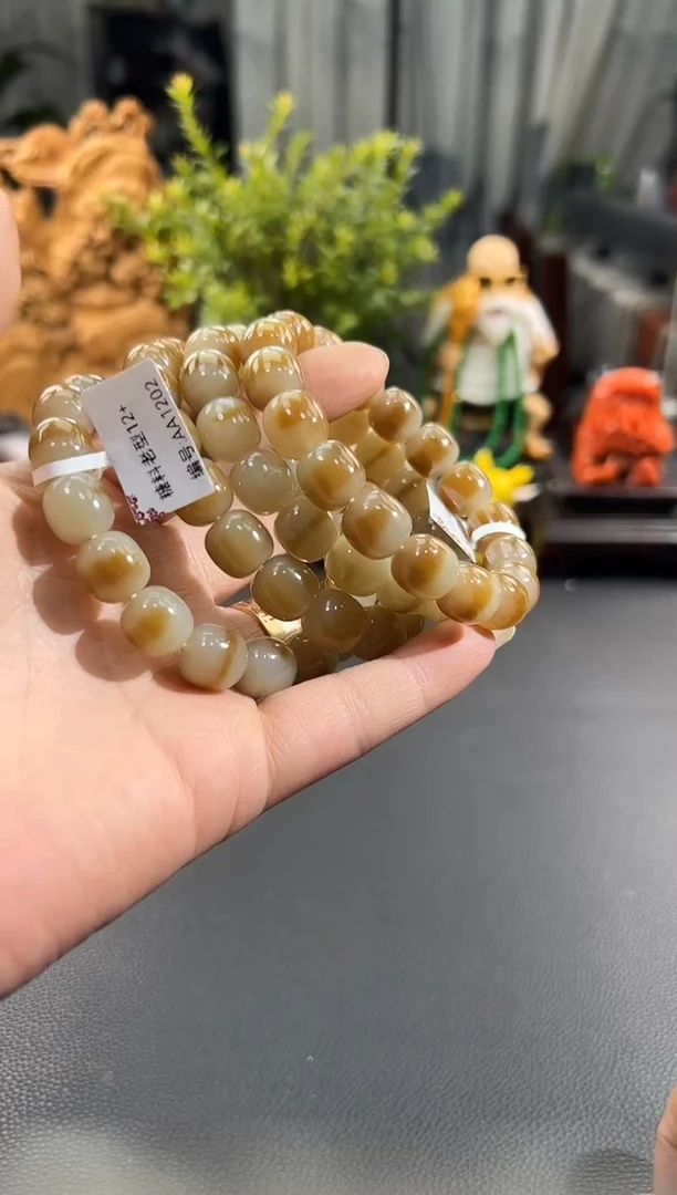 未镶嵌手链和田玉子* AA1202 多样性发货其一
