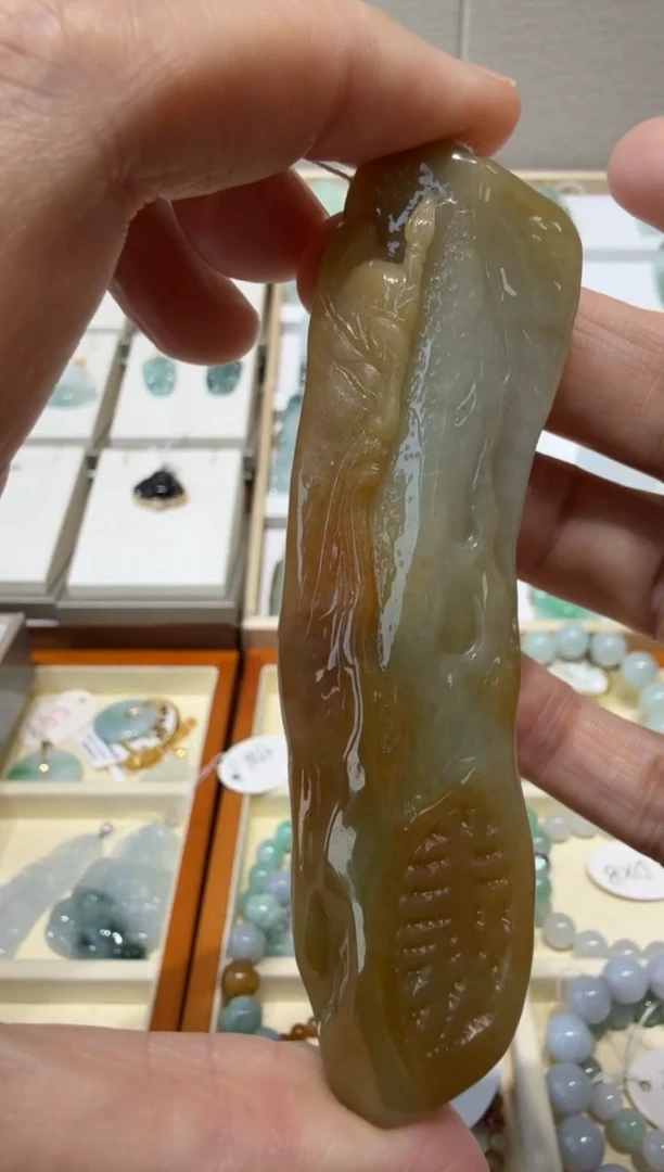 未镶嵌挂件翡翠A货翡翠多样性孤品国雕谢林工