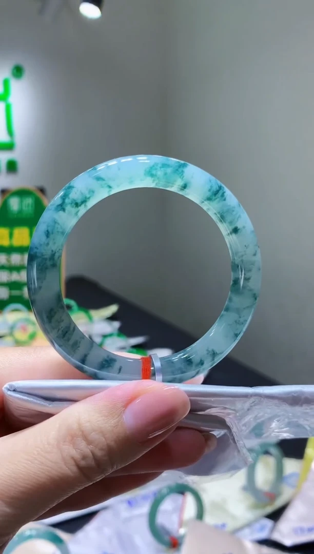 未镶嵌手镯翡翠-k315天然缅甸A货翡翠55.5正圈