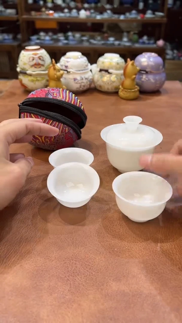 真的很便宜会开片的旅行茶具