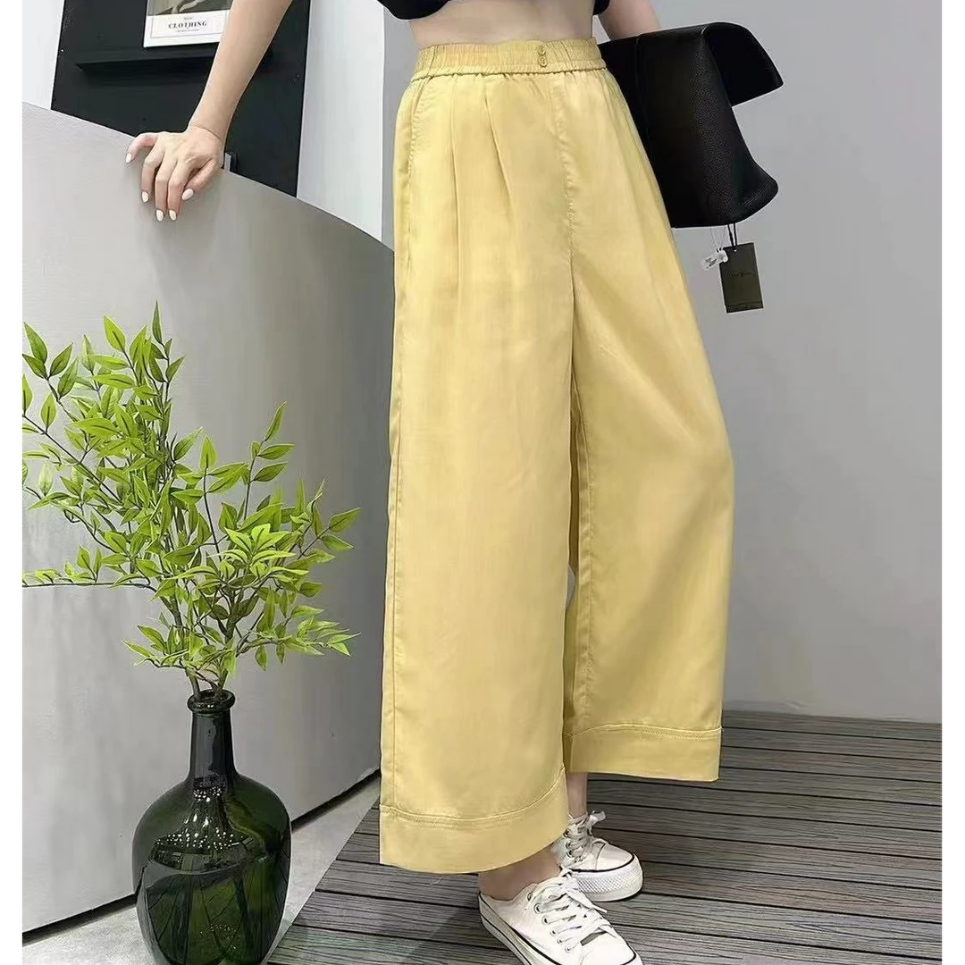 小施家高品质冰爽时尚松紧腰九分裤6269