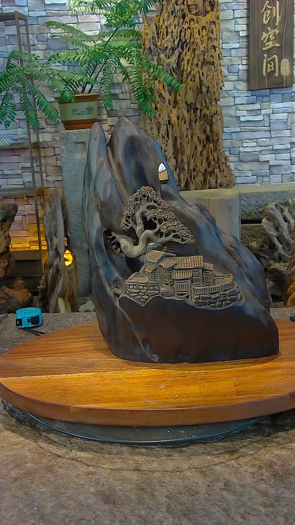 木金丝楠阴沉木山水摆件