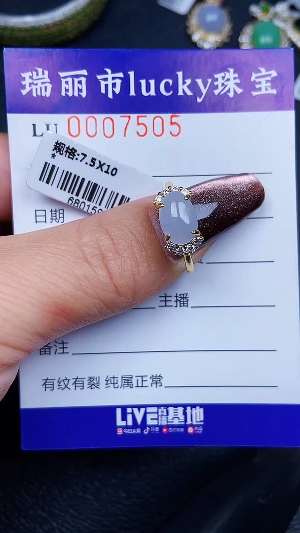 颈饰银S925镶嵌翡翠7505