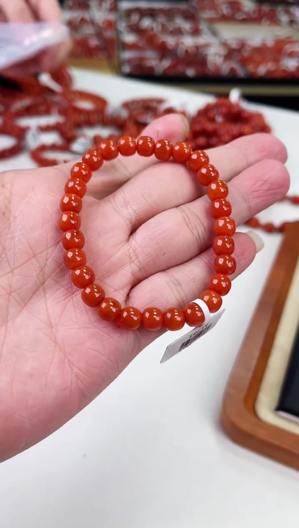【闪购商品】南红玛瑙瓦西老型手串7+未镶嵌一个/条