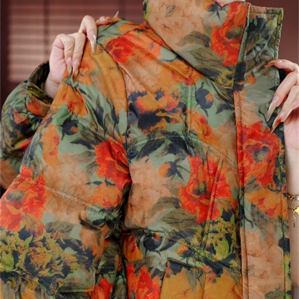 2025专柜原版精品国风羽绒服轻奢女士减龄轻便加厚外套