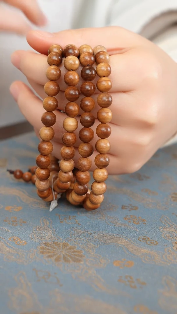 乌木类家具正宗老山檀香 黑肉沉水级108颗手串