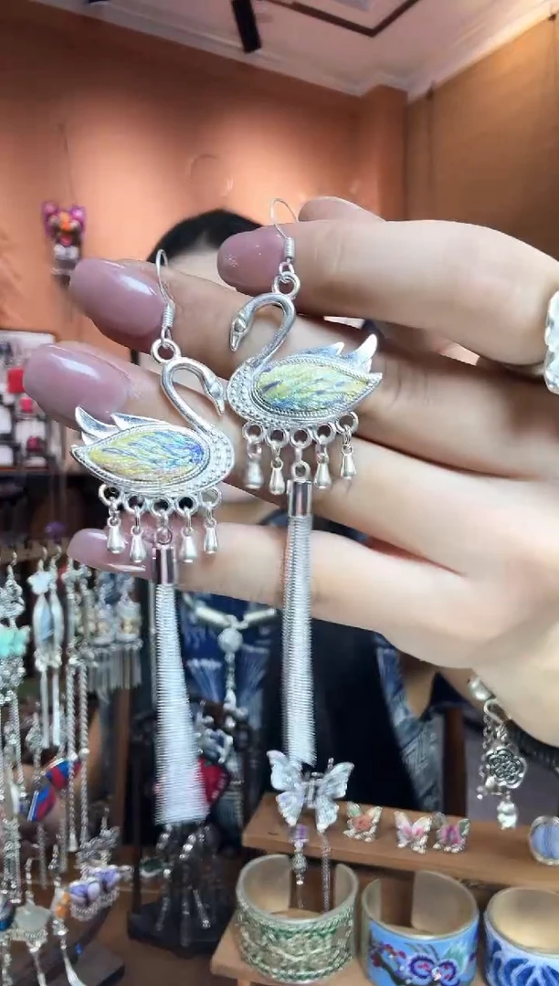 刺绣纯手工民族风耳环