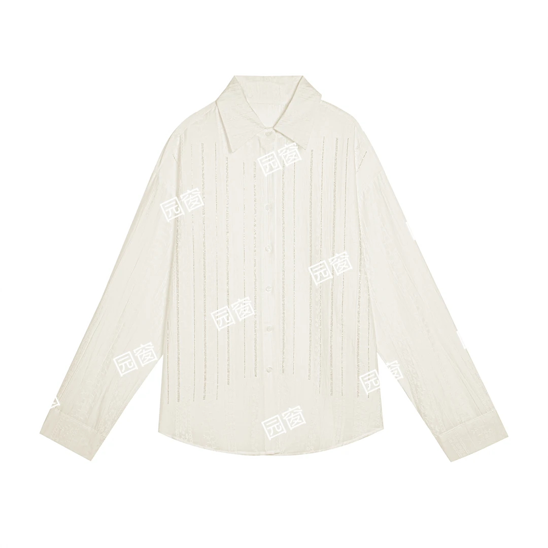 5759时尚重工烫钻绣花翻领开衫防晒上衣952