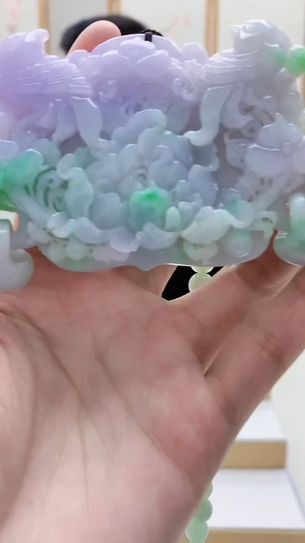 未镶嵌定制翡翠5161lr-毛货挂件赠珠链26