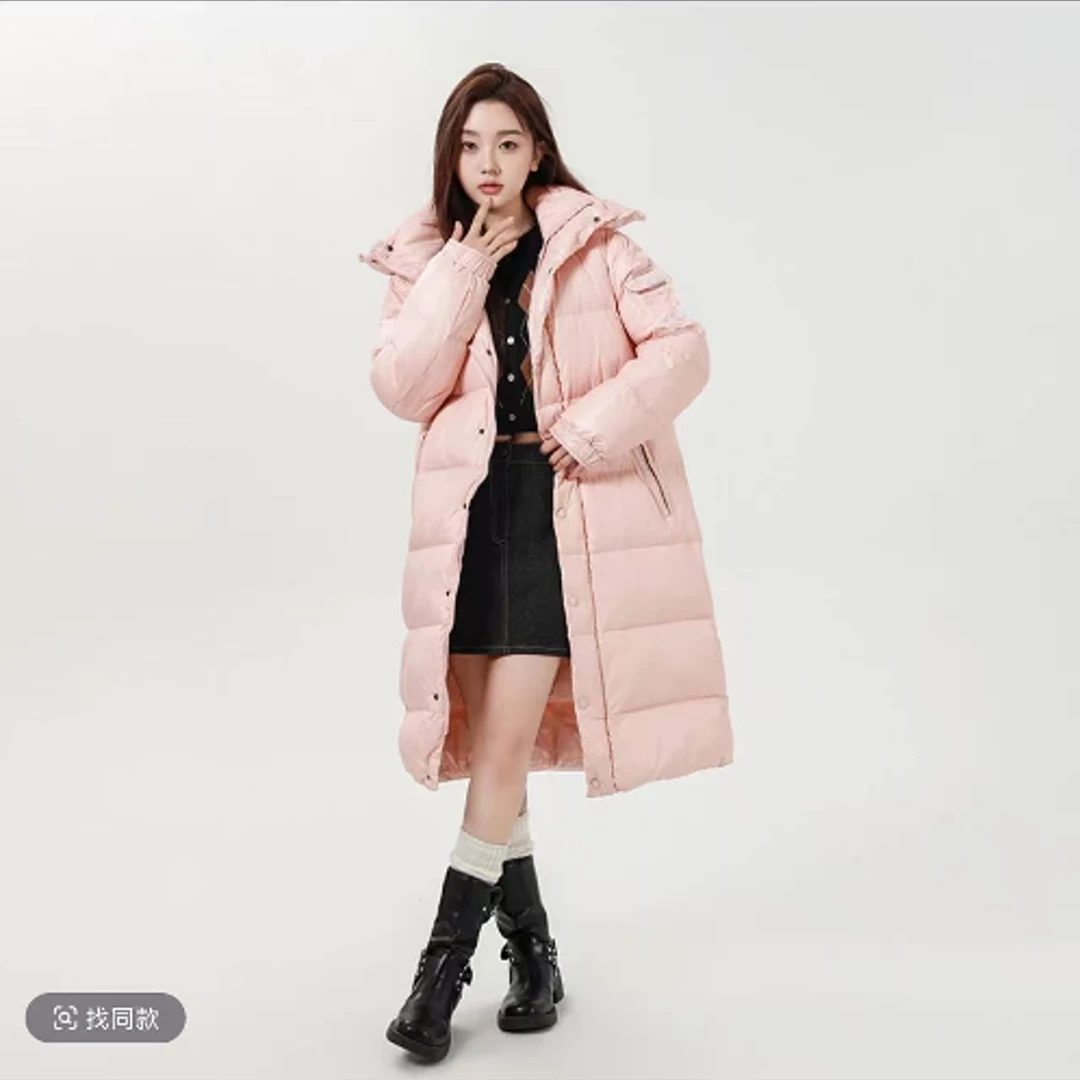 2024冬季新款经典情侣款欧货加长加厚休闲羽绒服