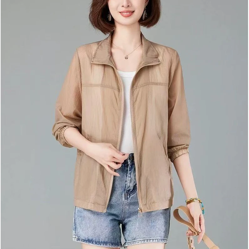 立领轻薄透气休闲防晒衣6043（8107）