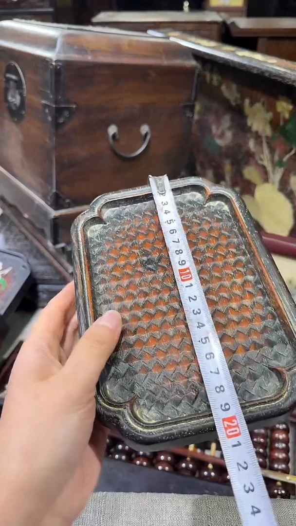 木紫檀席子底茶盘