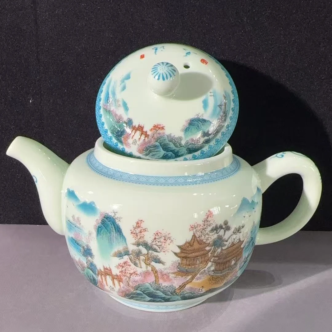 B600景德镇制陶瓷侧把壶一件