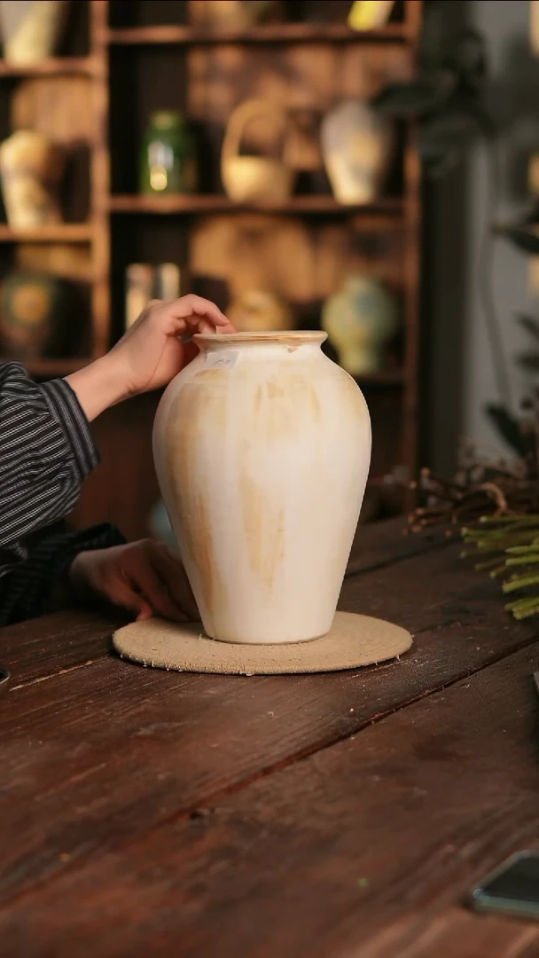 摆件30-468 陶瓷花器高25口径10