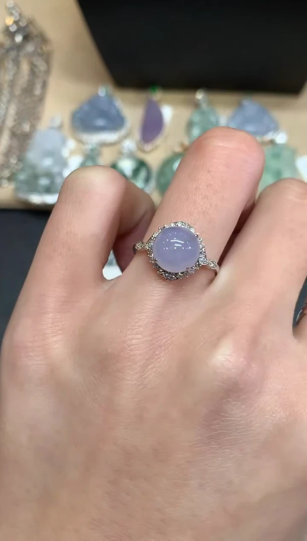 【闪购商品】翡翠戒指18K金镶嵌蛋面【无服务费】