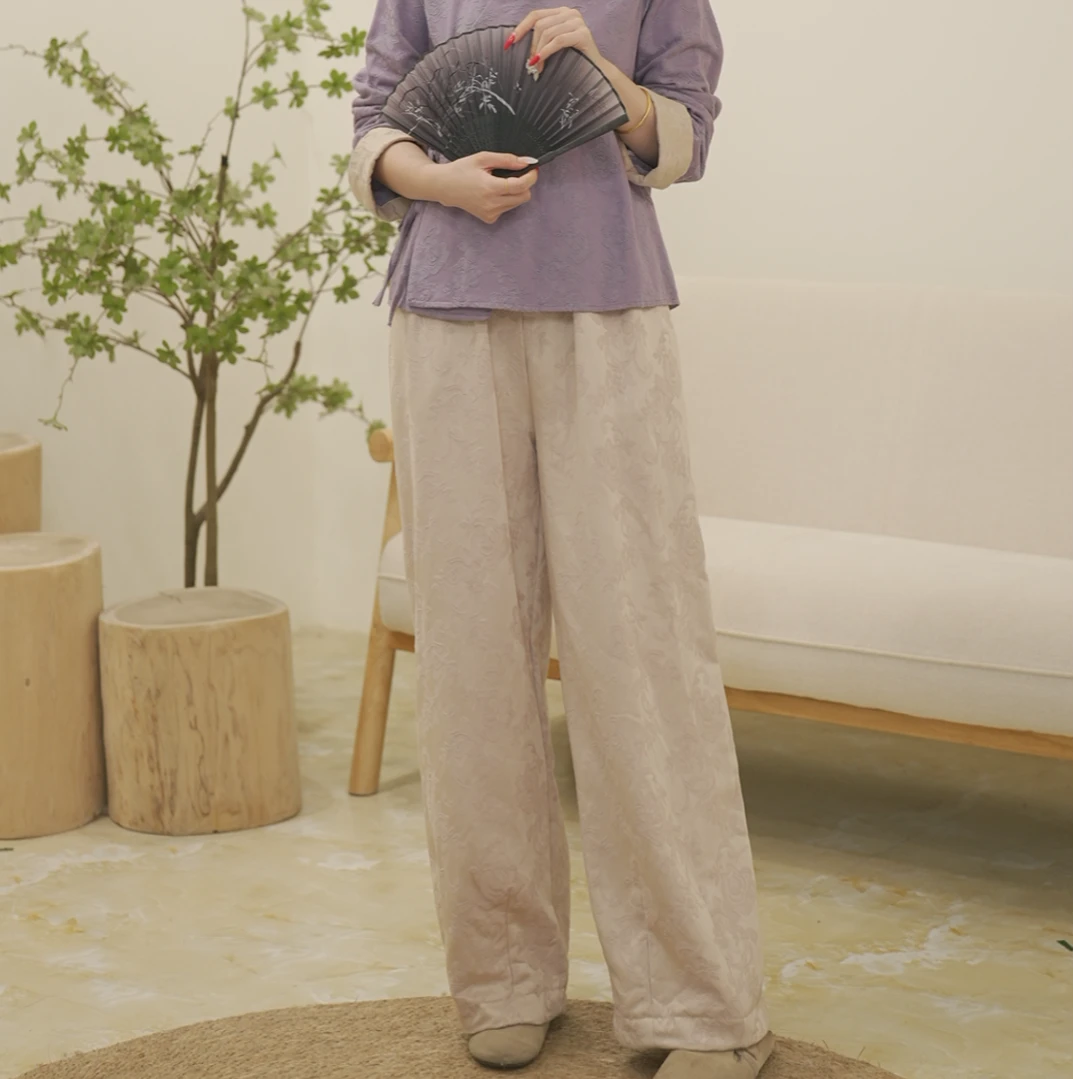 2025年 秋季新款提花休闲裤女