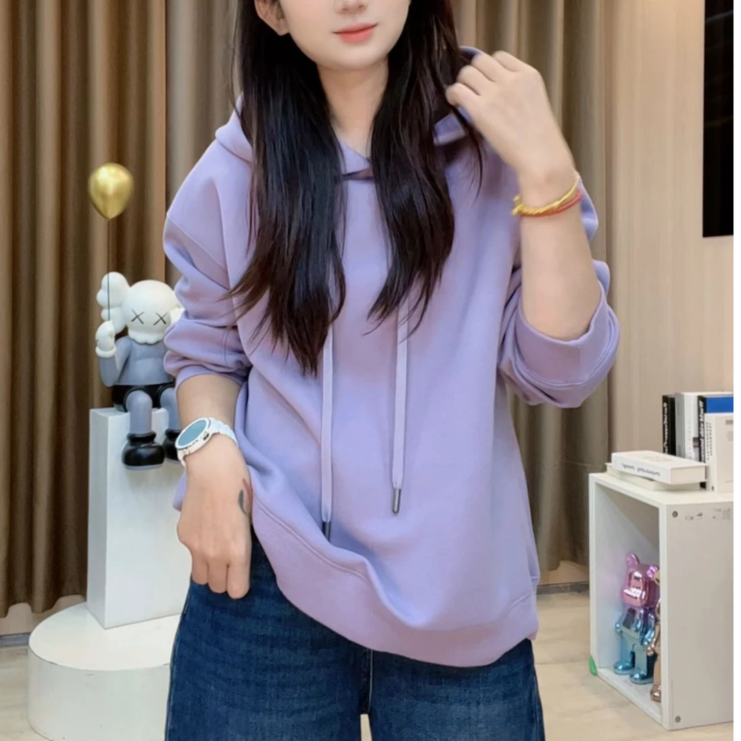 2025秋季新款女装韩版上衣百搭休闲连帽宽松卫衣B206