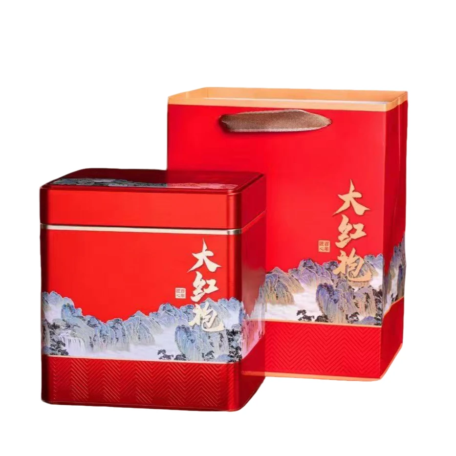 武夷山大红袍茶叶 口粮茶大罐礼盒铁罐装散茶500g