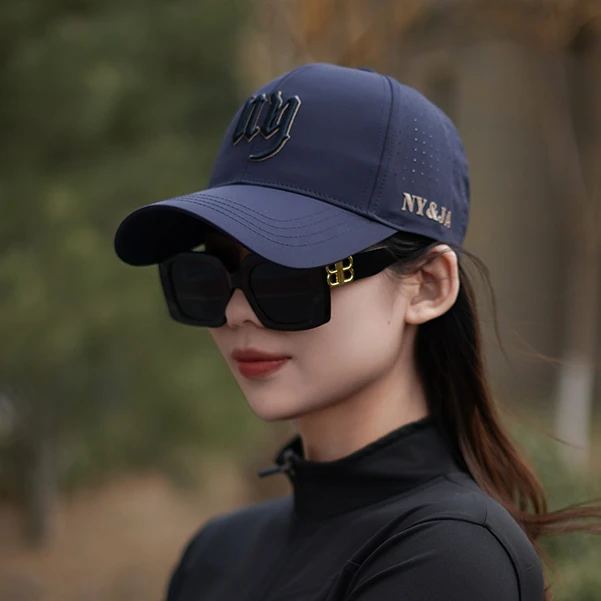 男女同款夏季速干打孔棒球帽子欧若风男女士遮阳防晒户外鸭舌凉帽