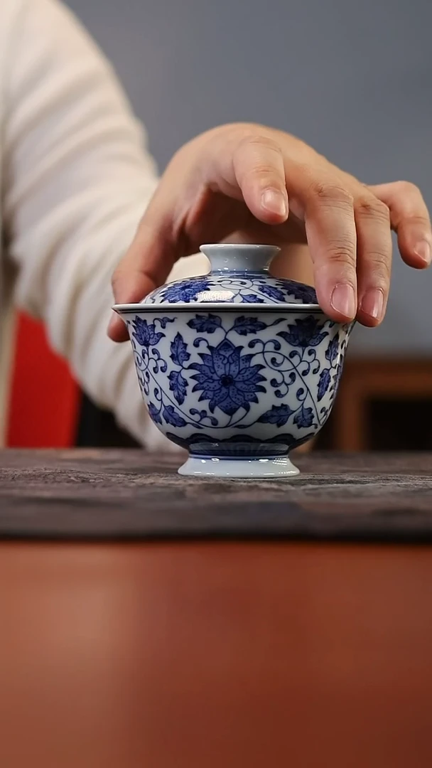 镹曰柴窑手工手绘青花