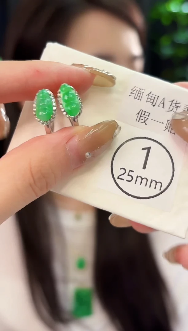 翡翠未镶嵌耳饰缅料A货/多样性发货/一件