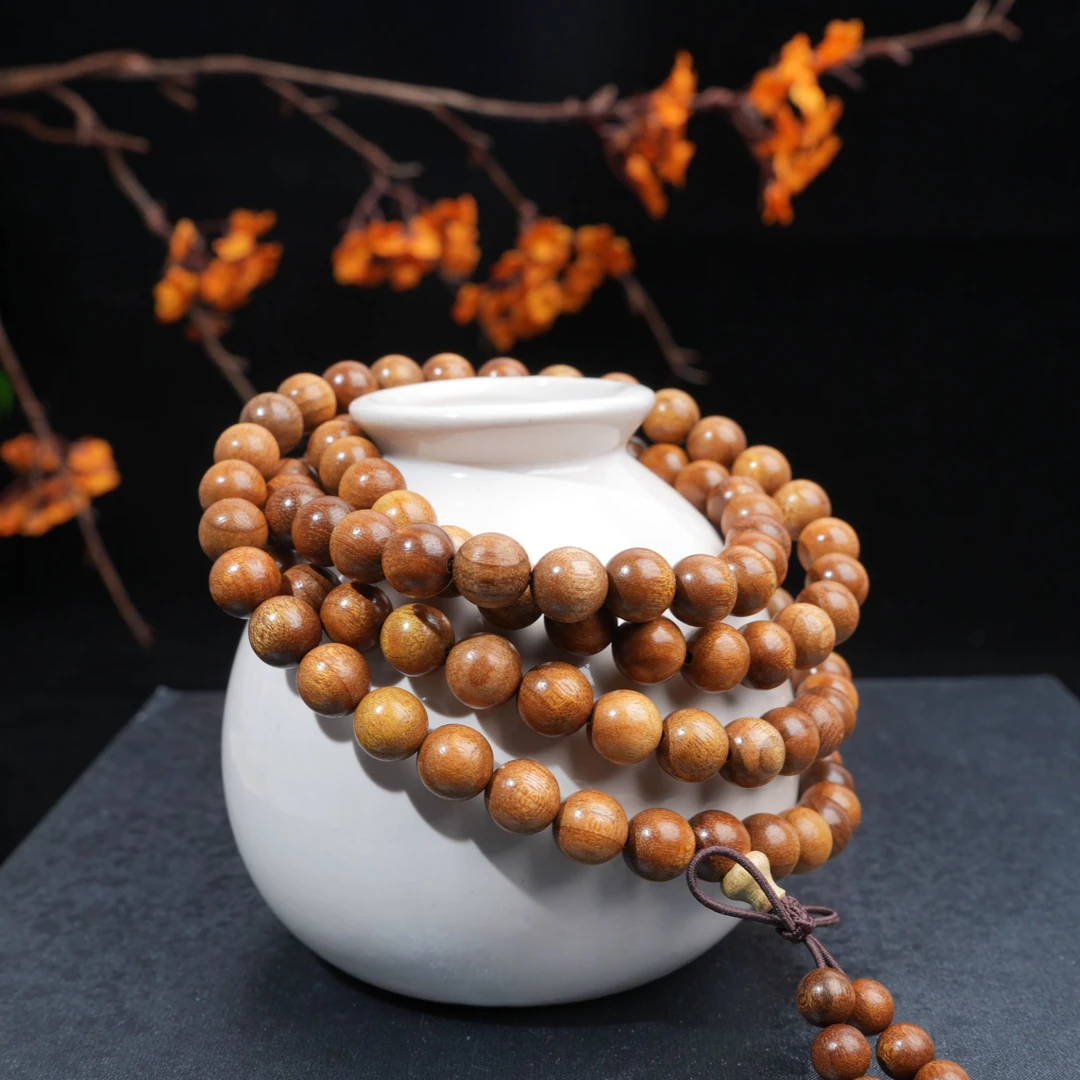 【金丝楠枯木老料】清凉药香金丝楠枯木老料0.8*108颗多圈