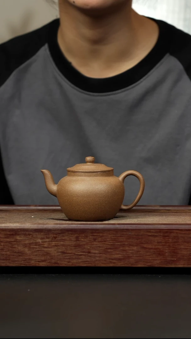 紫砂茶壶芝麻绿 宫灯 全手工