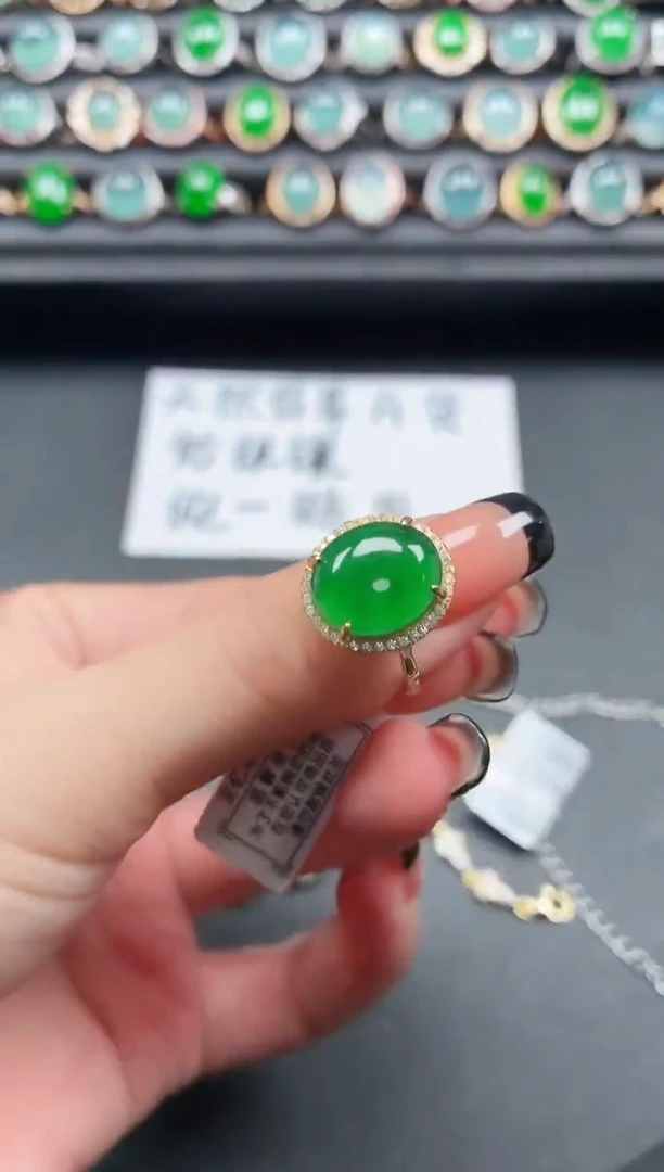 翡翠戒指银S925镶嵌1111111111