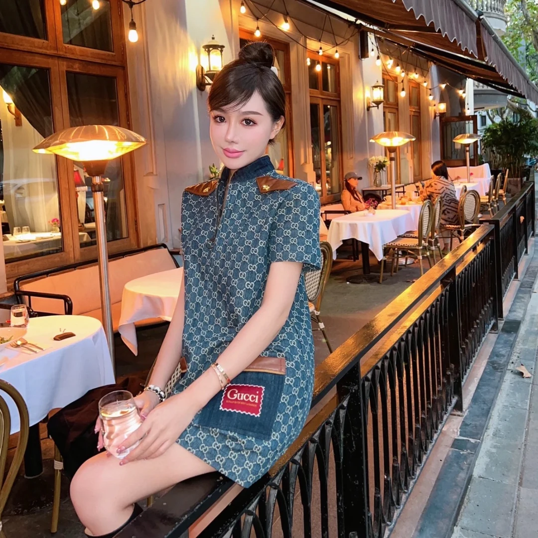 99新 GUCCI/古驰 双双臻选/cc00139/古驰连衣裙/42码