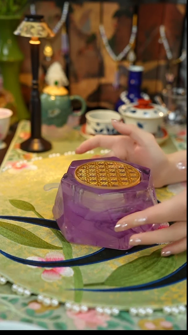 景德镇大乔推荐好物紫色琉璃温茶器