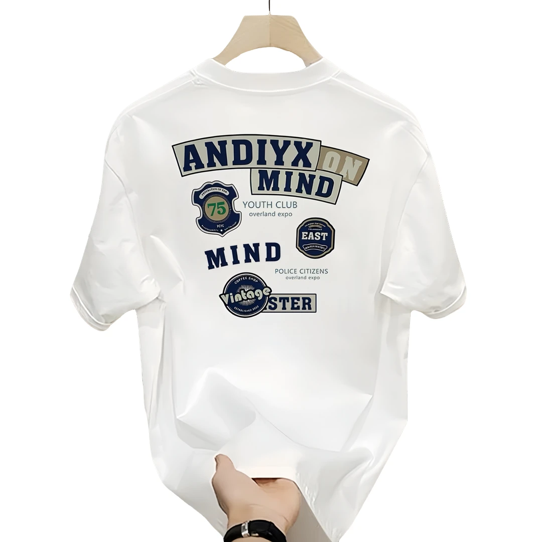 夏季ins潮牌街头半袖圆领上衣美式痞帅重磅纯棉短袖T恤青年男新款