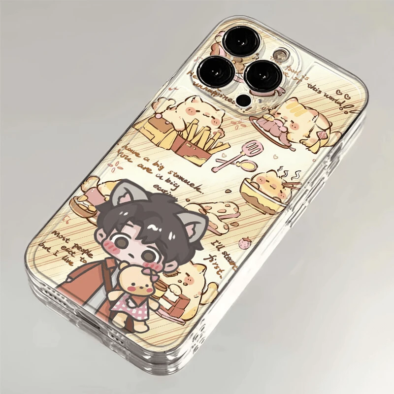 GUSGU/古尚古适用iPhone苹果12promax手机壳13卡通14pro檀健次Q版